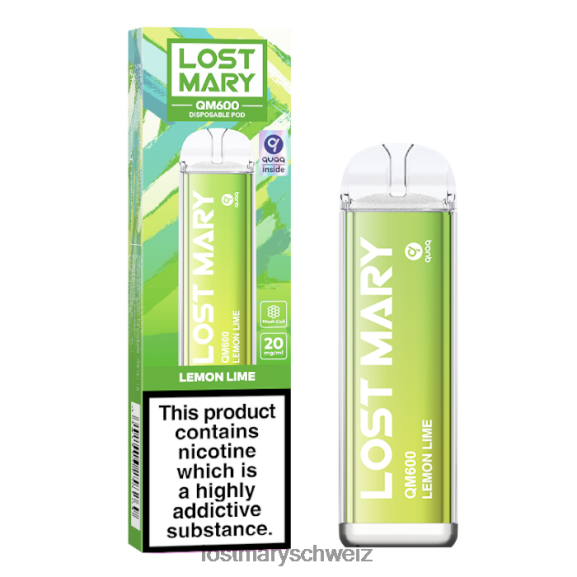 Lost Mary QM600 Einweg-Vaporizer 6H84D168 - LOST MARY kaufen Schweiz - Zitronenlimette