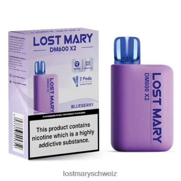 Lost Mary DM600 x2 Einweg-Vaporizer 6H84D189 - LOST MARY vape Schweiz - Blaubeere