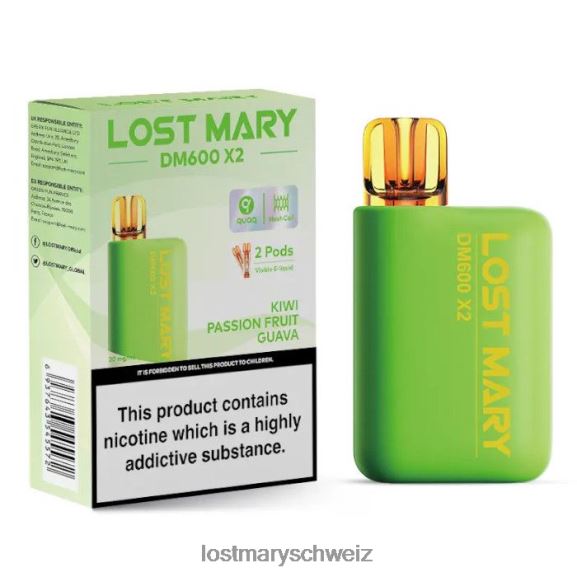 Lost Mary DM600 x2 Einweg-Vaporizer 6H84D193 - LOST MARY new flavors - Kiwi, Passionsfrucht, Guave