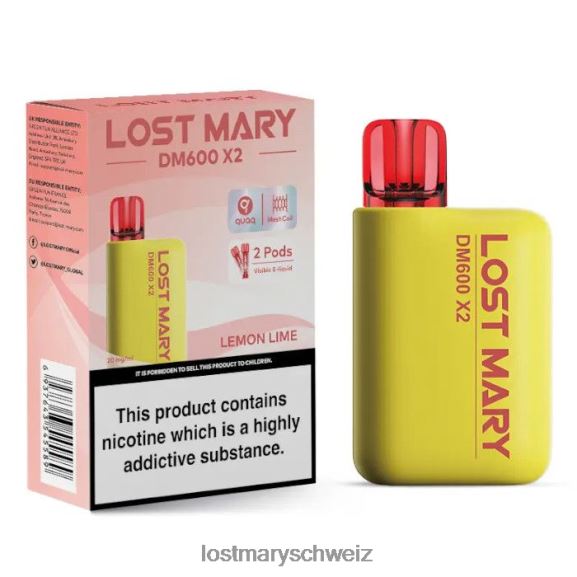Lost Mary DM600 x2 Einweg-Vaporizer 6H84D194 - LOST MARY vape bewertung - Zitronenlimette