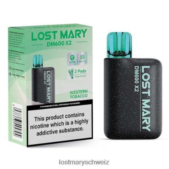Lost Mary DM600 x2 Einweg-Vaporizer 6H84D201 - LOST MARY Schweiz - westlicher Tabak