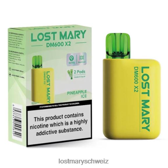 Lost Mary DM600 x2 Einweg-Vaporizer 6H84D204 - LOST MARY vape bewertung - Ananaseis