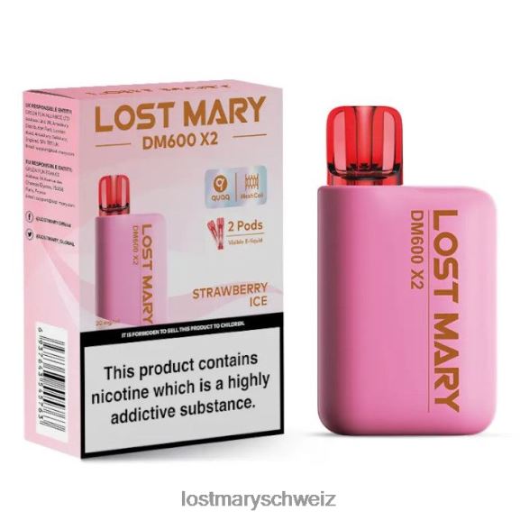 Lost Mary DM600 x2 Einweg-Vaporizer 6H84D205 - LOST MARY flavours - Erdbeereis