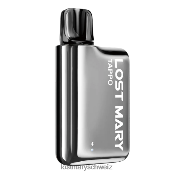 Lost Mary Tappo vorgefülltes Pod-Kit – vorgefülltes Pod 6H84D174 - LOST MARY vape bewertung - Silberner Edelstahl + Erdbeereis