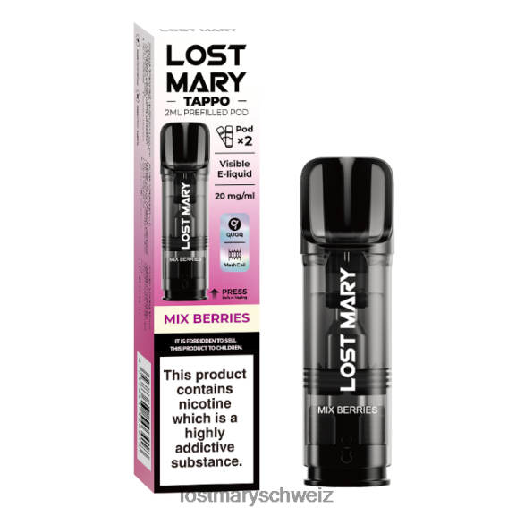 Lost Mary Tappo vorgefüllte Kapseln – 20 mg – 2 Stück 6H84D183 - LOST MARY new flavors - Beeren mischen