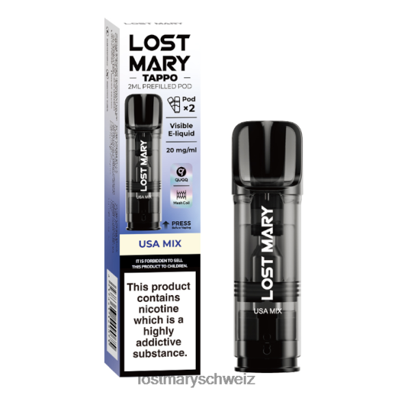 Lost Mary Tappo vorgefüllte Kapseln – 20 mg – 2 Stück 6H84D184 - LOST MARY vape bewertung - USA-Mix